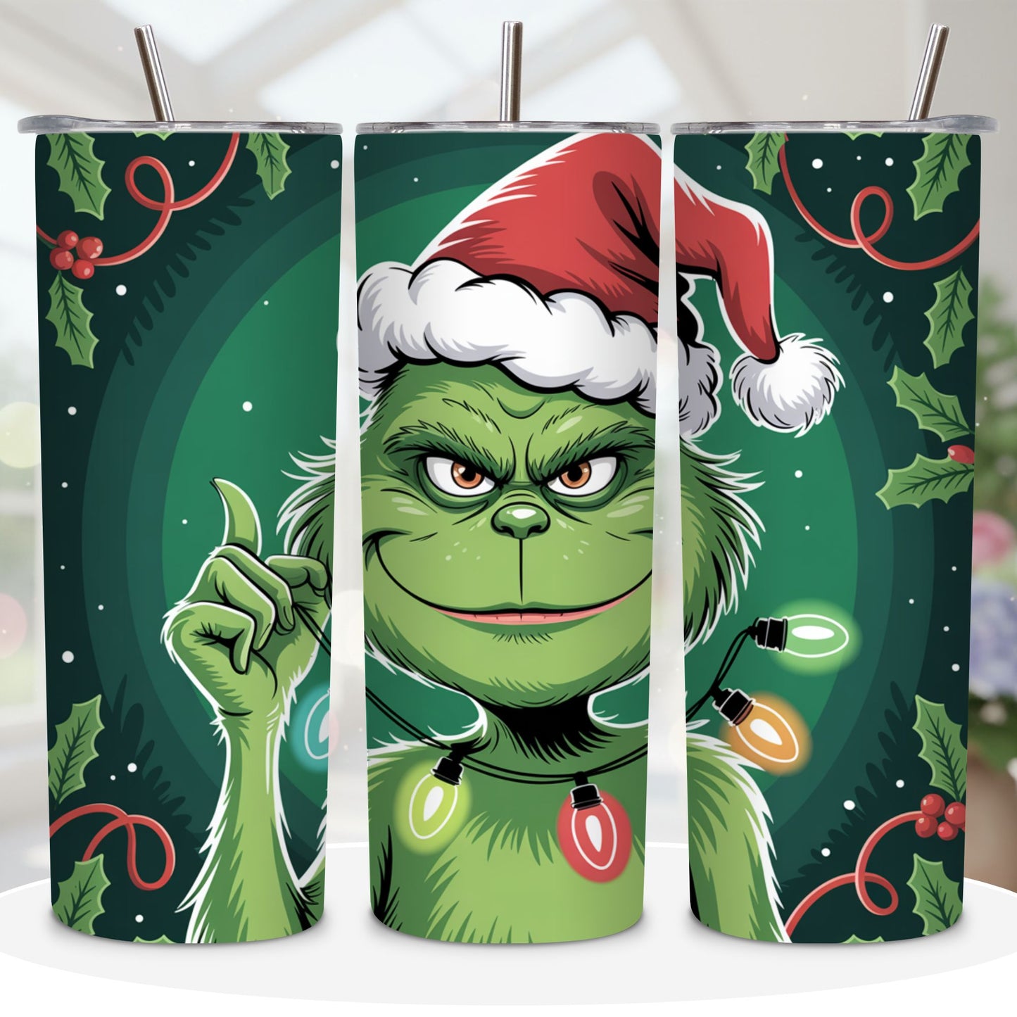 Grinch Christmas Tumbler PNG