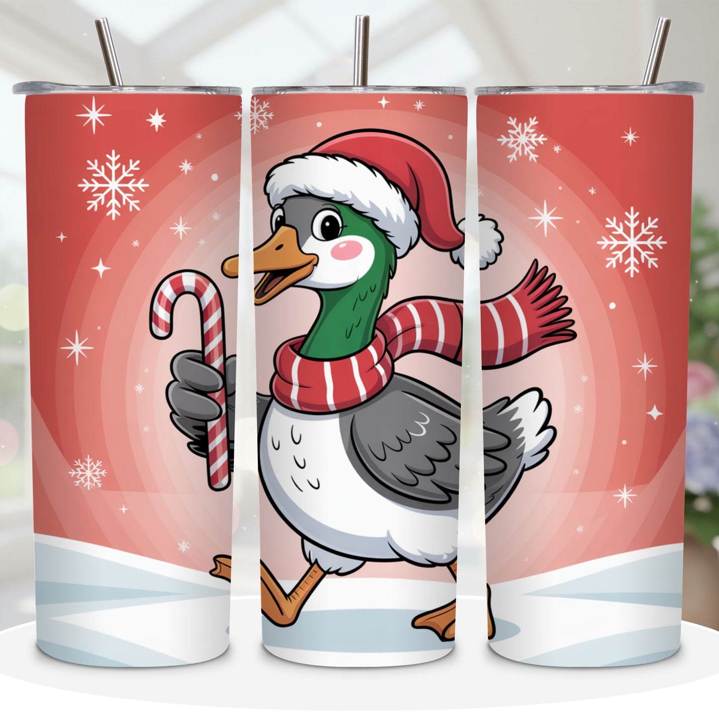 Duck Christmas Tumbler PNG