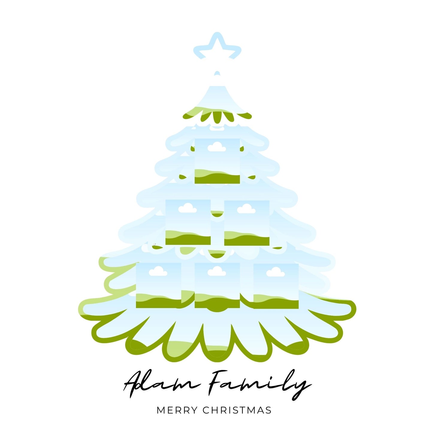 Christmas Tree Collage Bundle - Canva Frame