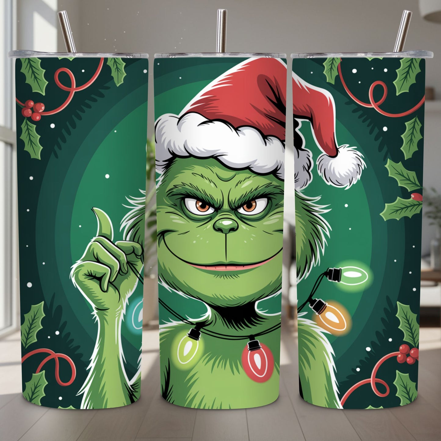 Grinch Christmas Tumbler PNG