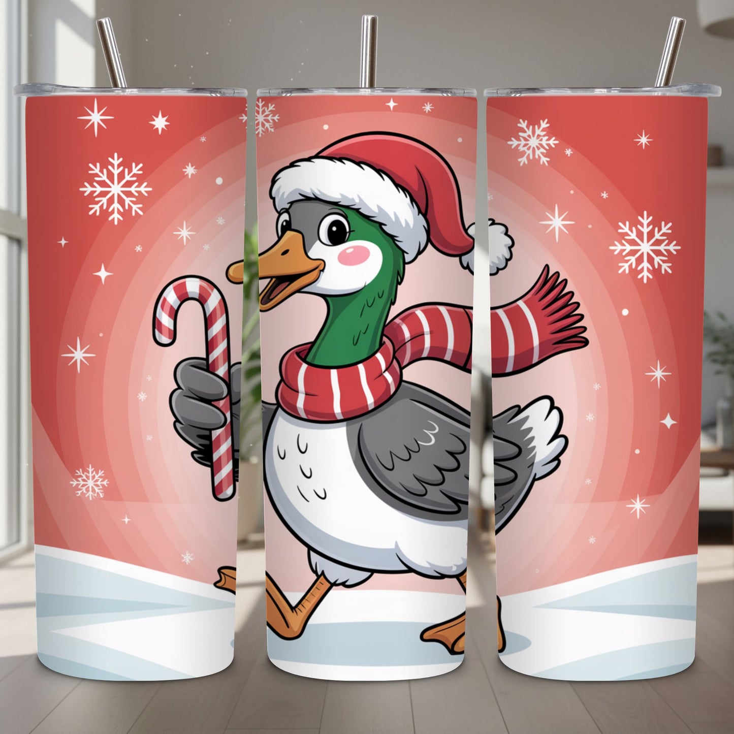 Duck Christmas Tumbler PNG