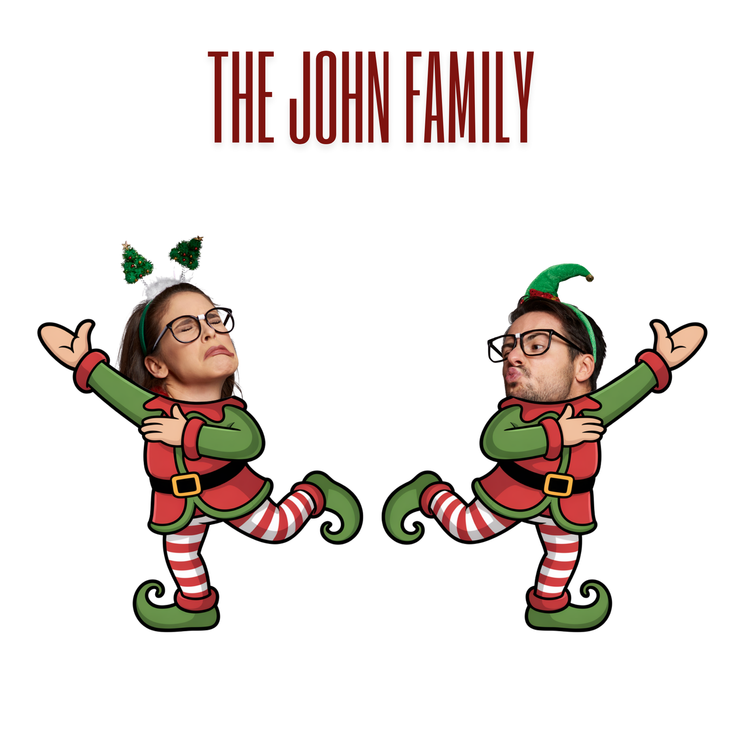 Family Elf Custom Face - Canva Editable Template