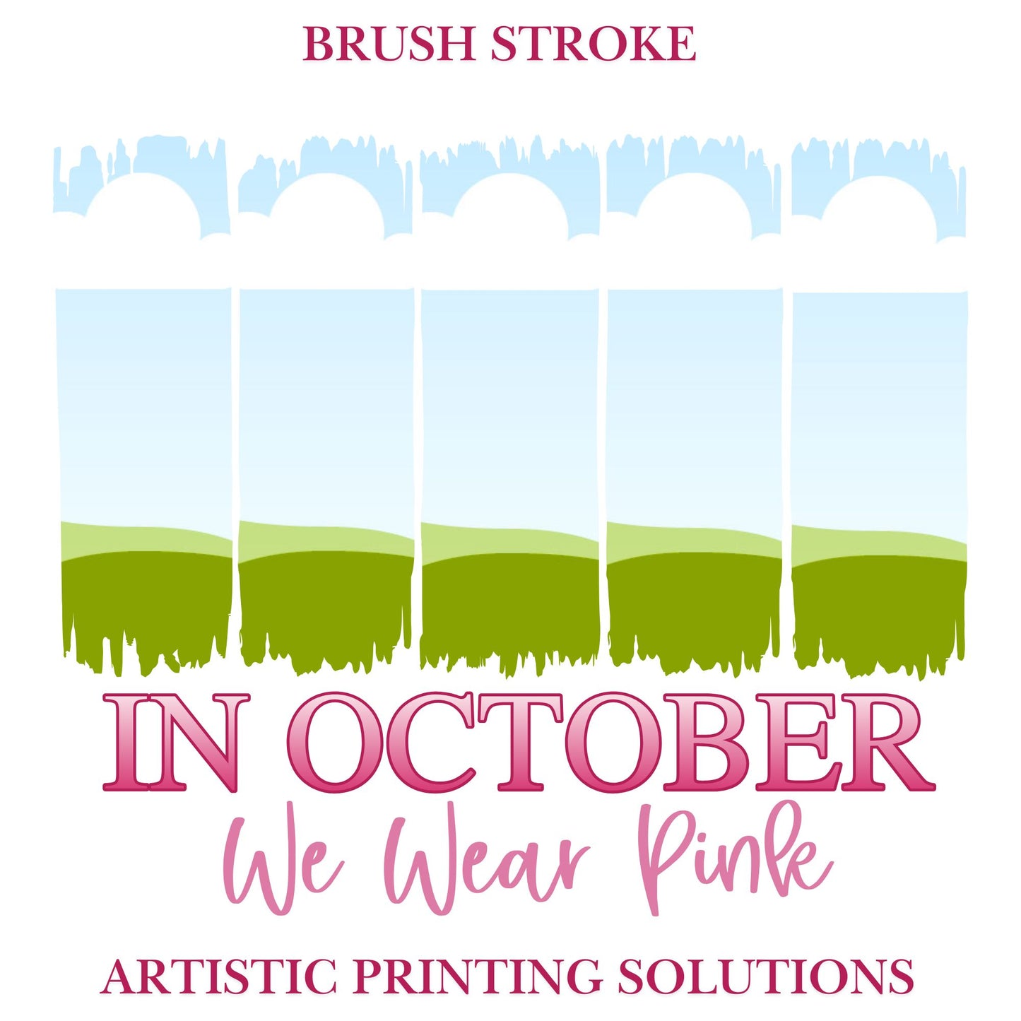 Brush Stroke | Breast Cancer Halloween - Canva Frame