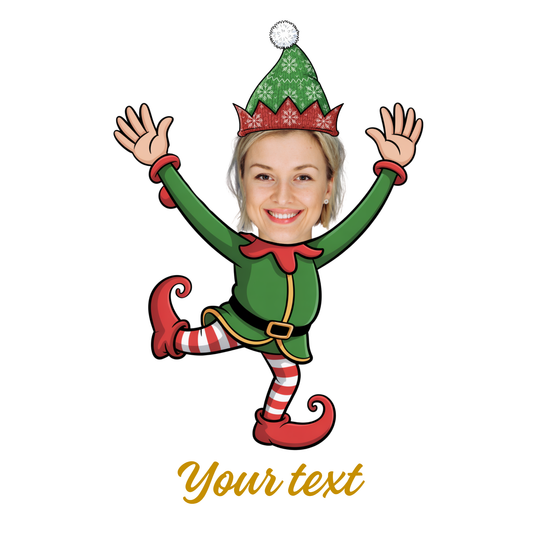 Family Elf Custom Face - Canva Editable Template