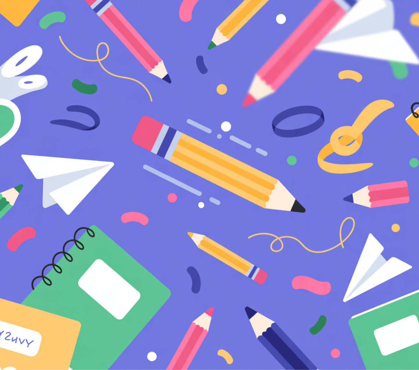 School Supplies Tumbler Wrap PNG