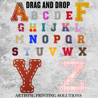 Stitch Effect Letters & Numbers  - Canva Frame