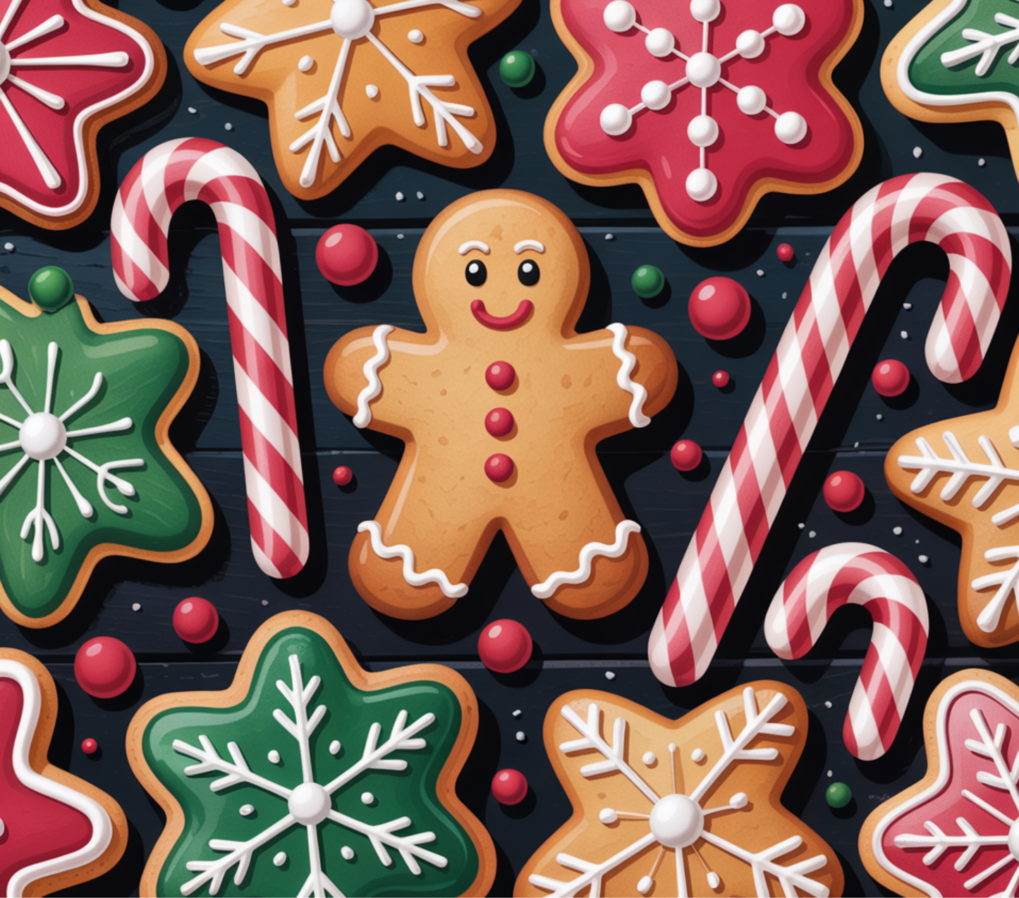 Gingerbread Christmas Cookies Tumbler PNG