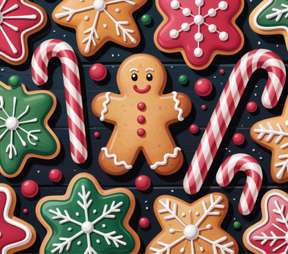 Gingerbread Christmas Cookies Tumbler PNG
