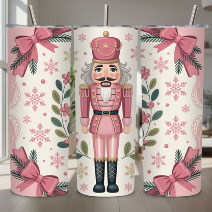 Pink Nutcracker Tumbler Wrap PNG