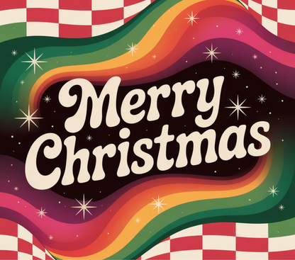 Retro Merry Christmas Tumbler PNG