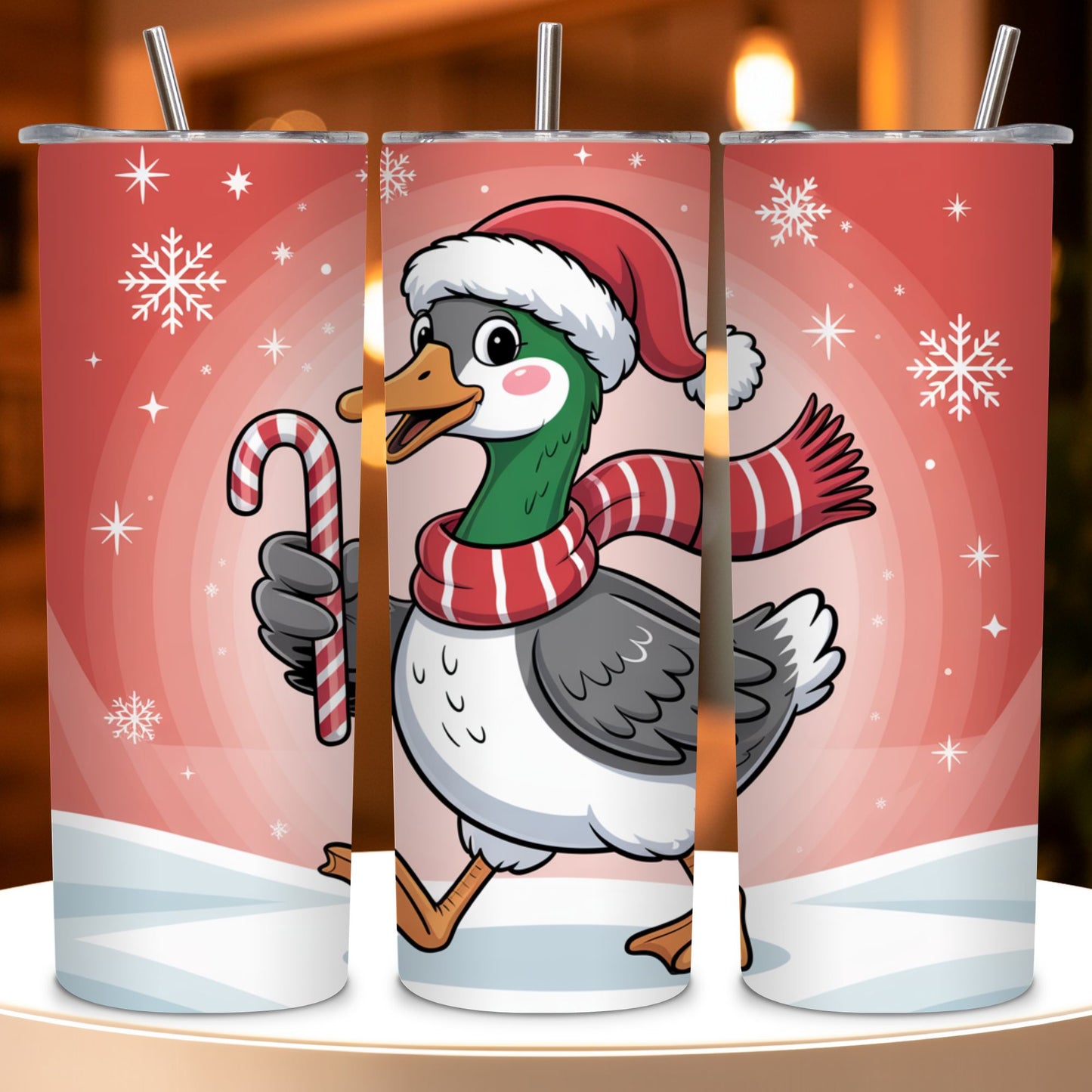 Duck Christmas Tumbler PNG