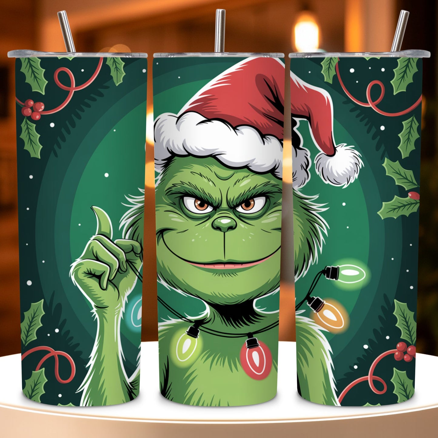 Grinch Christmas Tumbler PNG