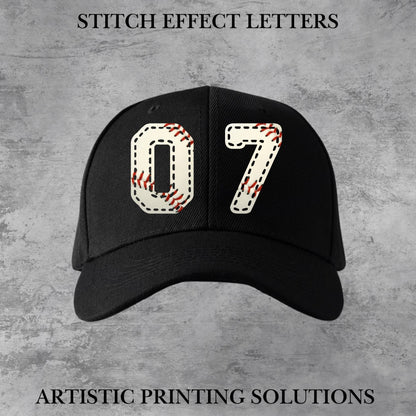 Stitch Effect Letters & Numbers  - Canva Frame