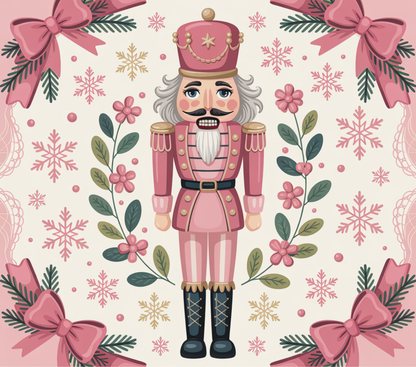 Pink Nutcracker Tumbler Wrap PNG