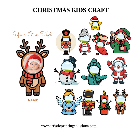 Christmas Kids Craft – Add Your Own Photo for Classroom Decor